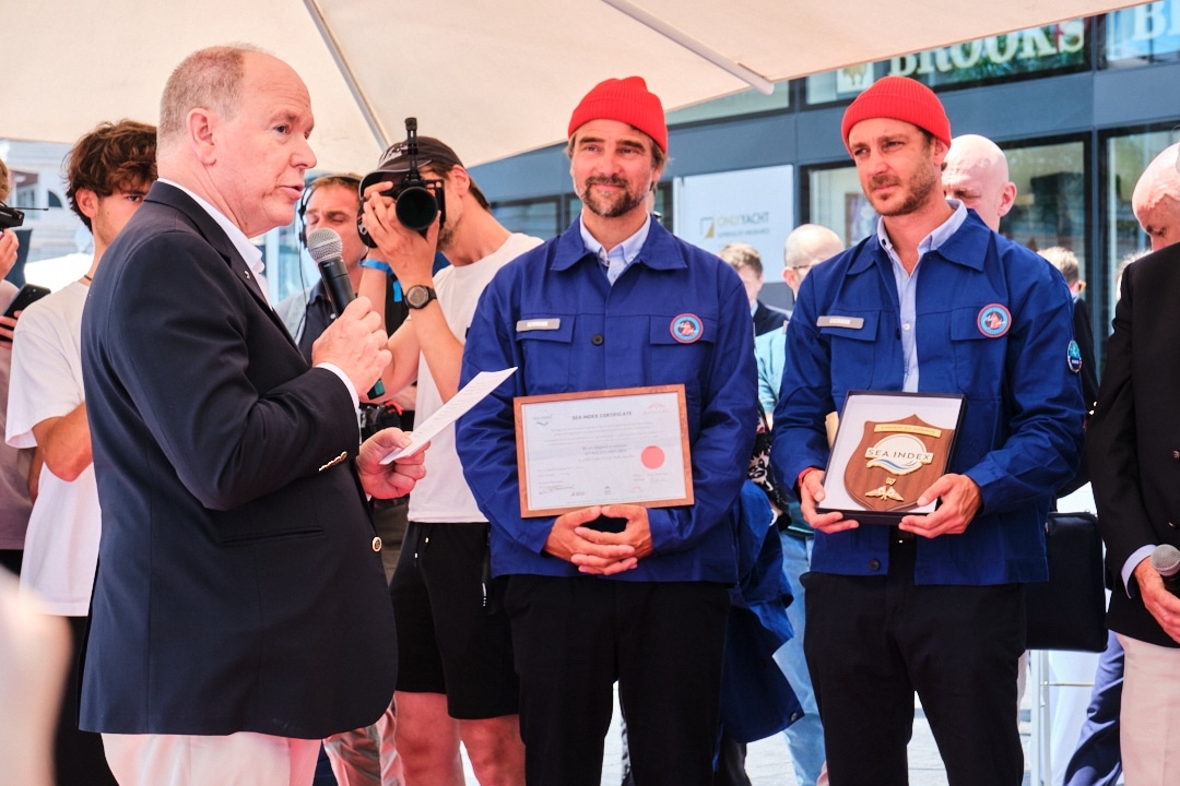 HSH Prince Albert II of Monaco , Pierre Casiraghi and Boris Herrmann