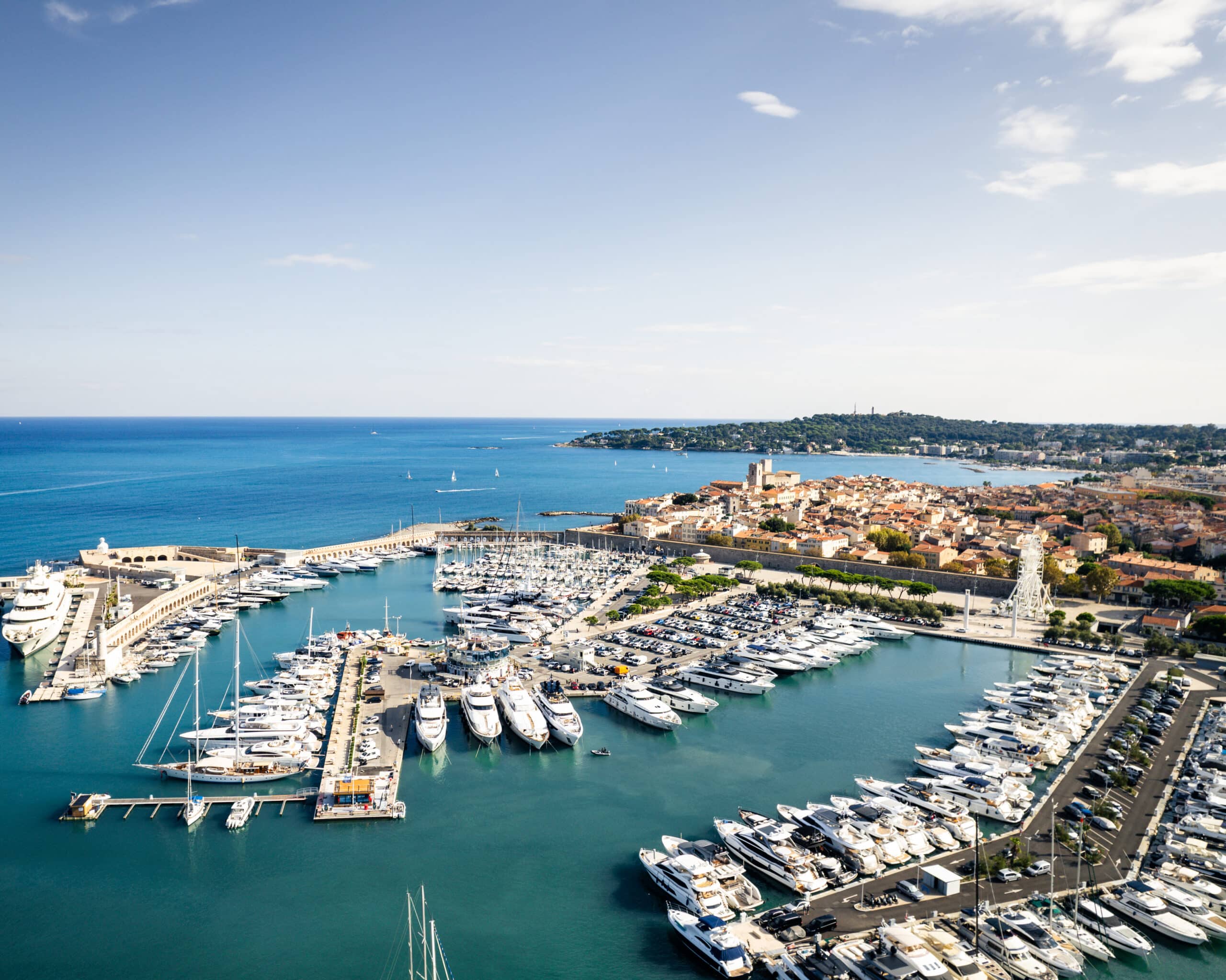 Vue aérienne Port Vauban Antibes
