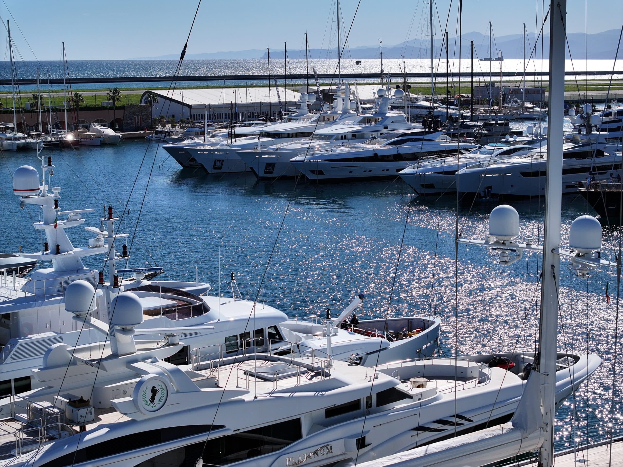 Marina Genova with superyachts