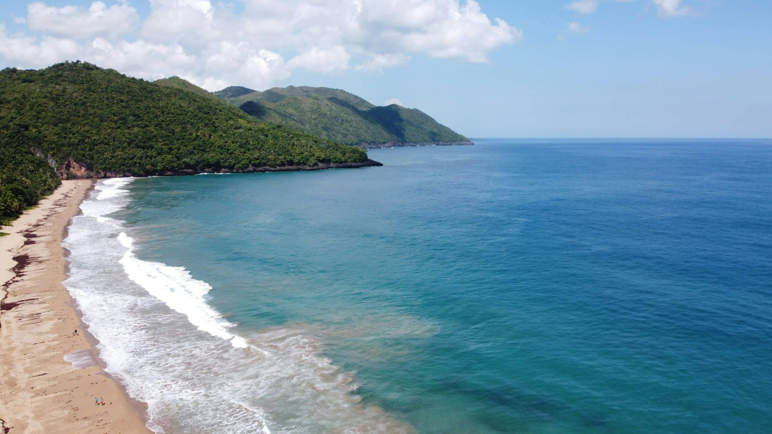 Sandy beach and ocean