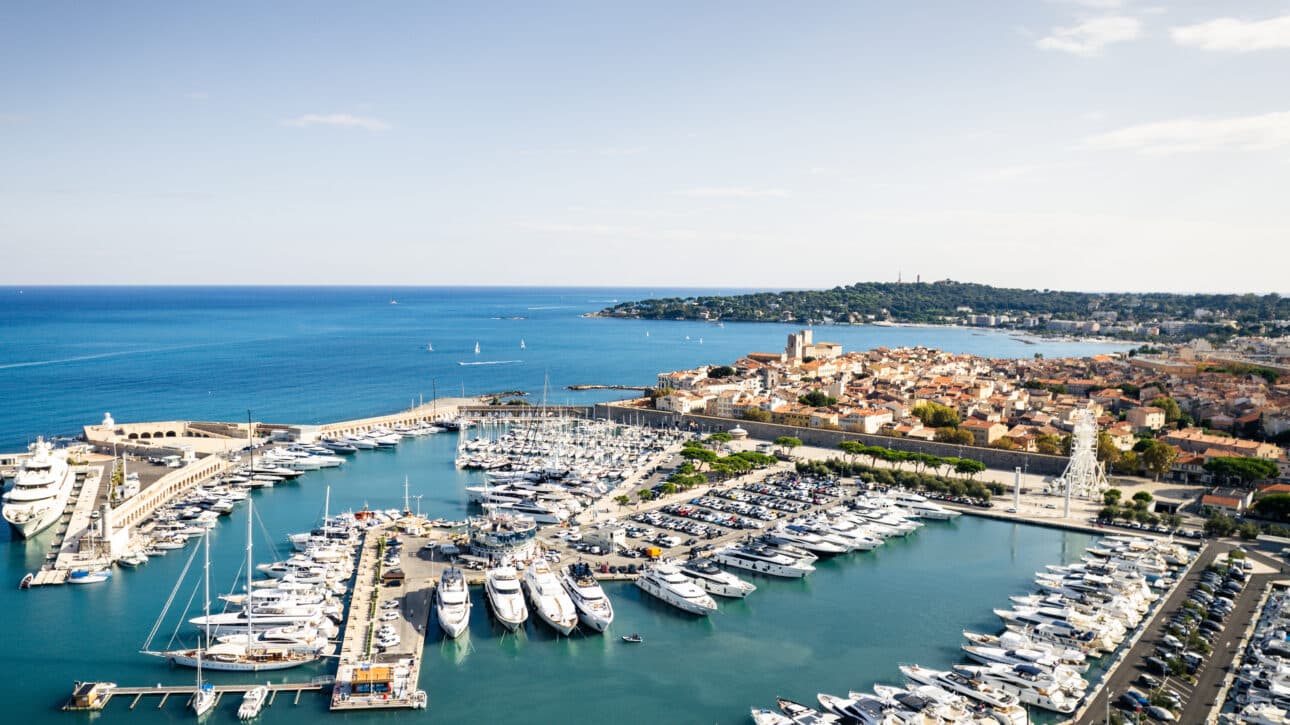Vue aérienne Port Vauban Antibes