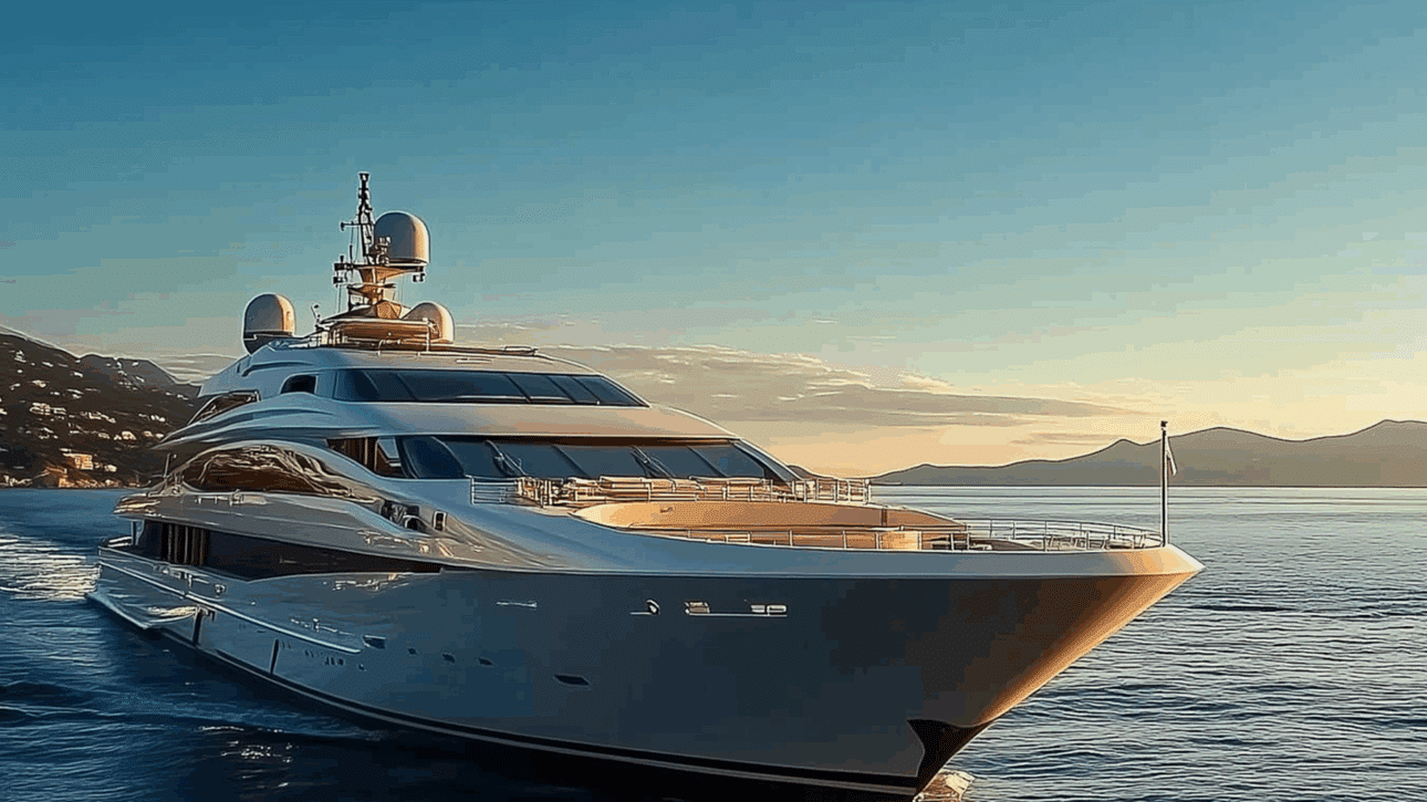 Yacht at anchor