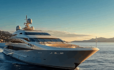 Yacht at anchor