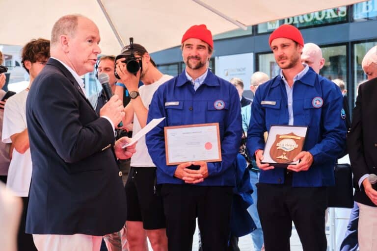 HSH Prince Albert II of Monaco , Pierre Casiraghi and Boris Herrmann