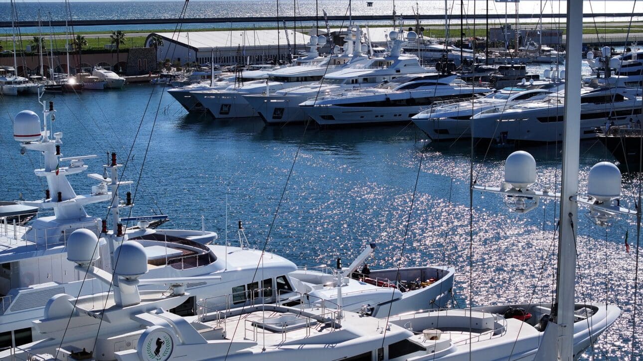 Marina Genova with superyachts